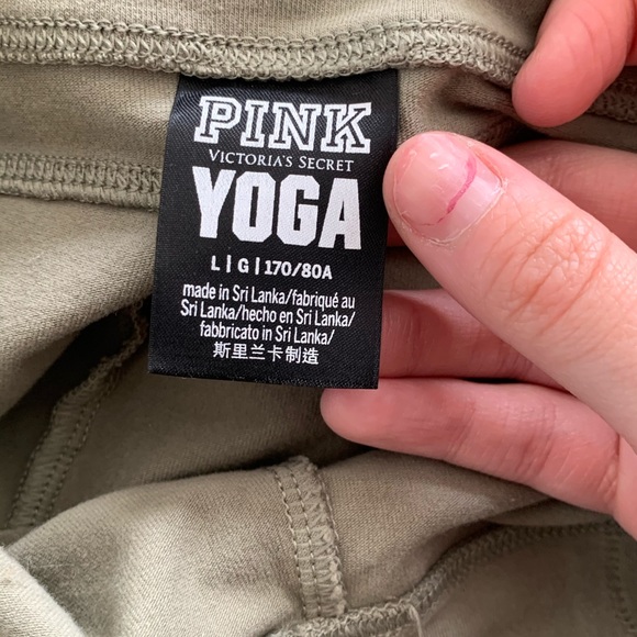 Pink VS Yoga army green leggings size L - Picture 7 of 8
